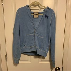 PINK Victoria’s Secret blue hooded jacket